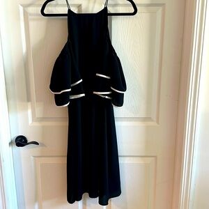 NWT Love Squared Cold Shoulder Black/White Dress Size 1X